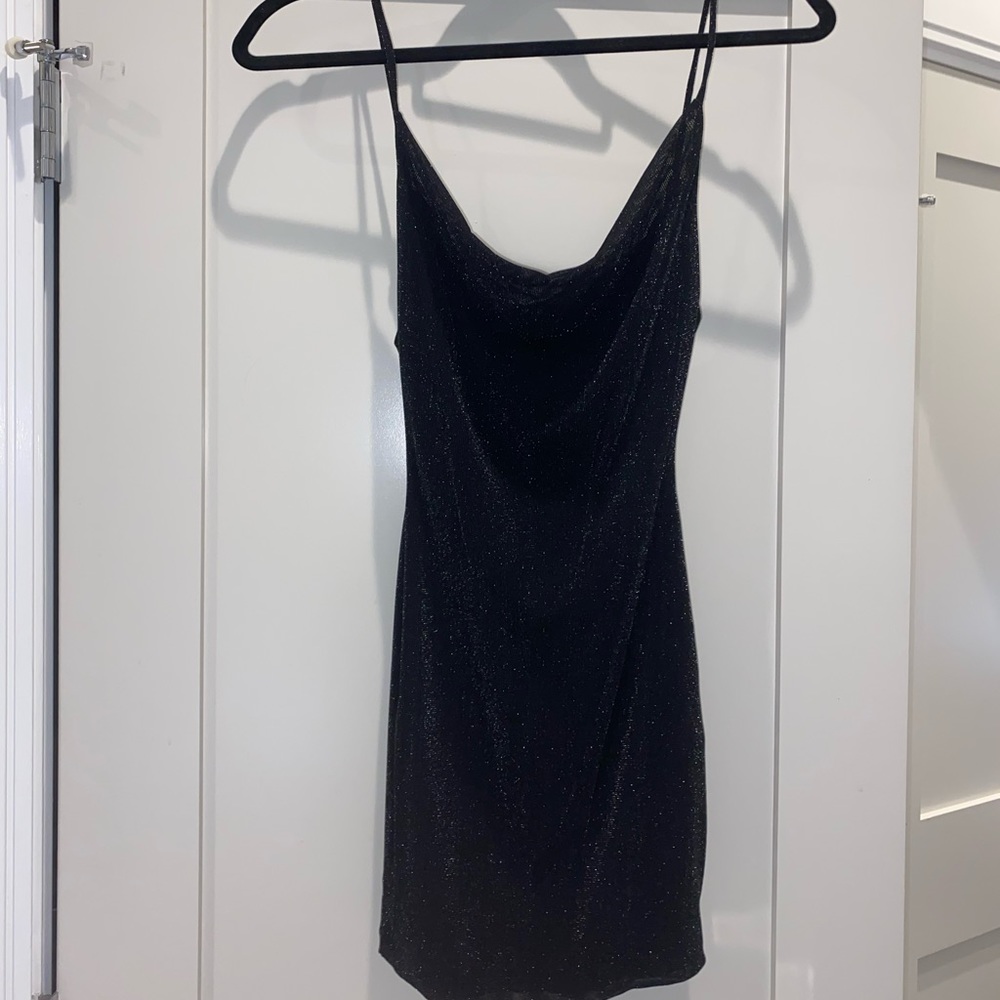 Sparkly sexy little black dress